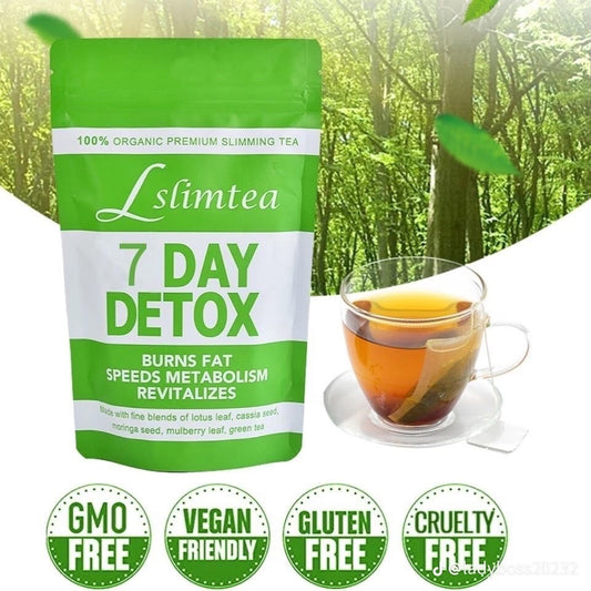 L-Slim Tea 7 Day Detox Tea - 100% Organic and Premium